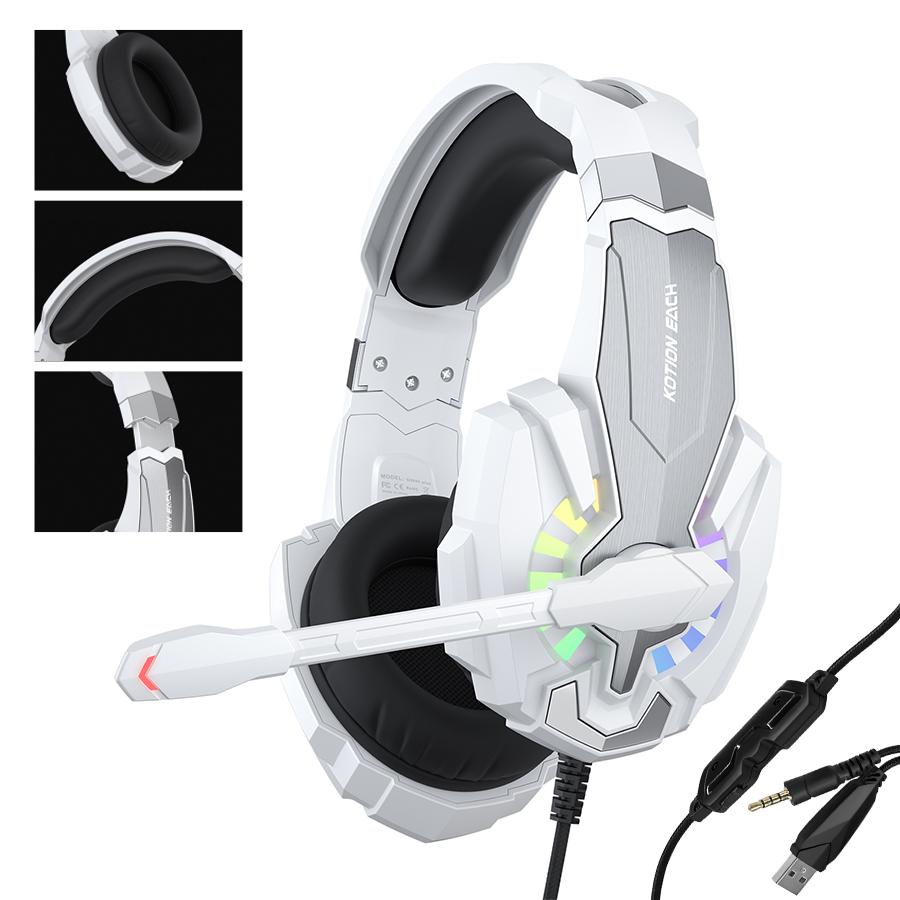 G9000 Plus Rgb Led Gaming Headset with Microphone Wired Noise Cancelling Stereo Sound for Pc Ps4 Xbox One Switch