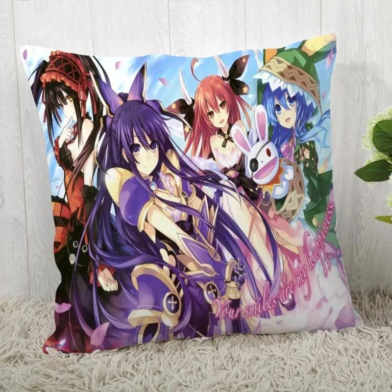 DATE A LIVE Pillow Cover Customize Pillow Case Modern Home Decorative Pillowcase For Living Room 45X45cm A19.12.13