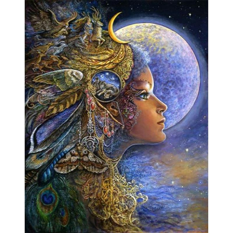 5D Diy Diamond Painting Flowers Woman Wings Cross Stitch Kits Full Round Drill Embroidery Mosaic Art Picture Of Bedroom Decor