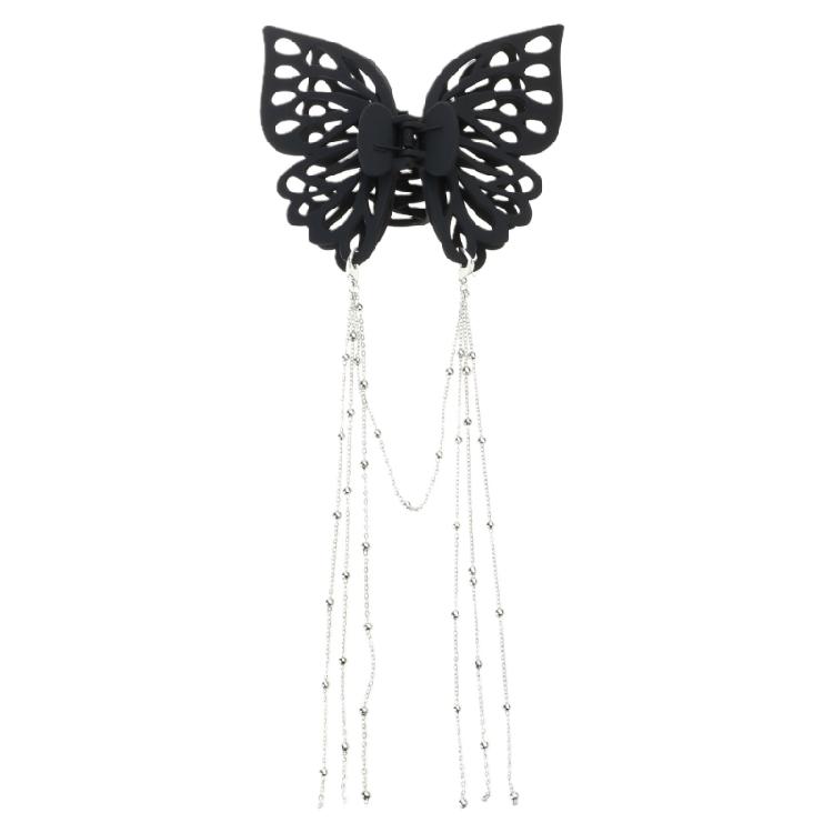 

Big Butterfly Hair Clips Clamp Tassels Claw Hair Accessories for Women and Girls 1 чёрный