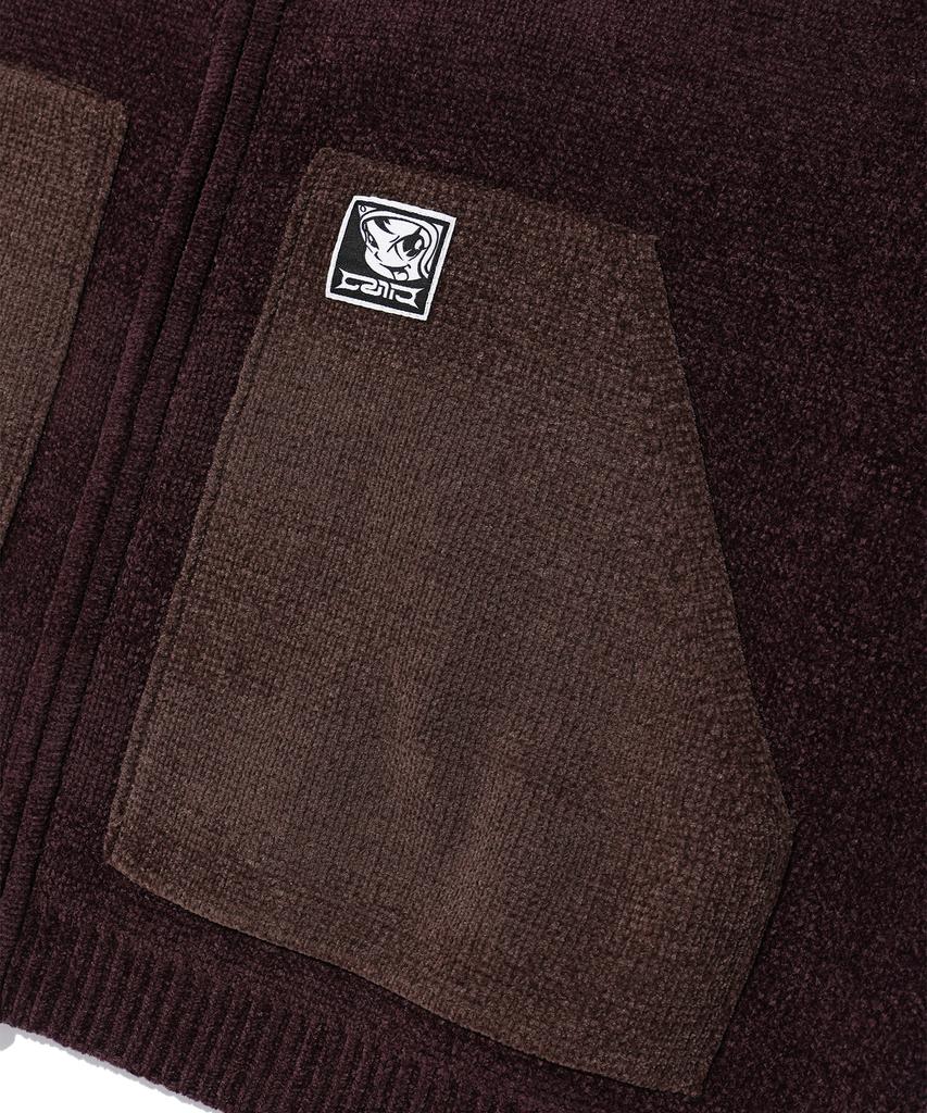 CRITIC Work Jacket Knit Zip Up Purple