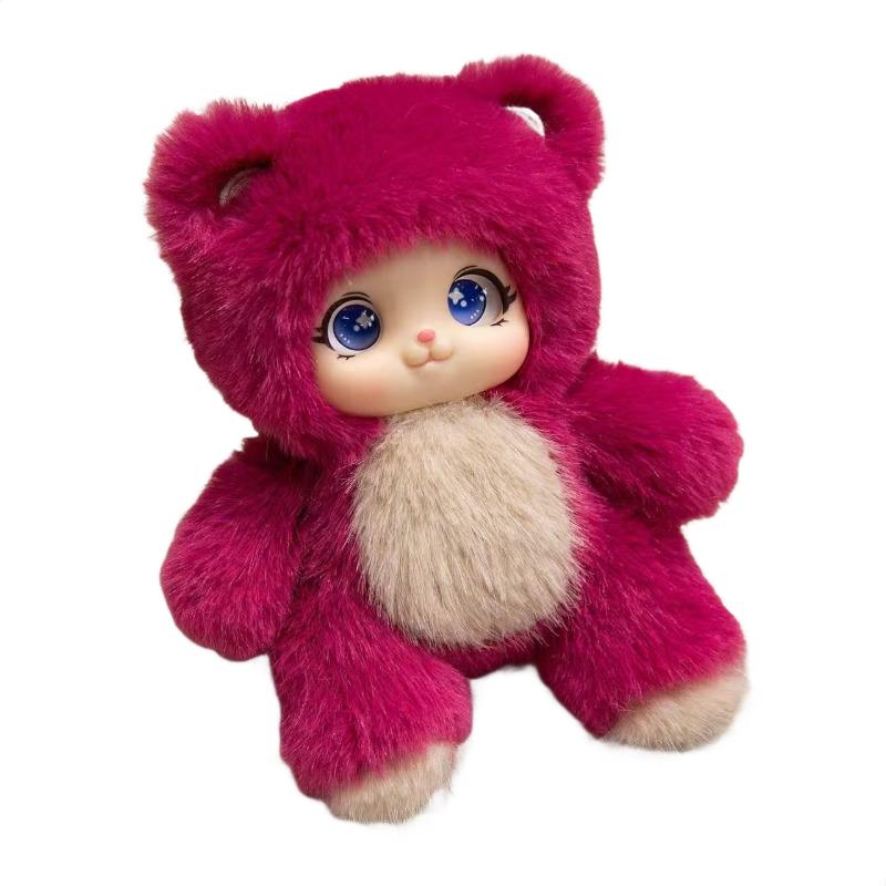 

Cute Sheep Vinyl Plush Toy Kawaii Fluffy Stuffed Bear Rabbit Doll Lovely High Quality Material PVC Keychain Birthday Gift Xmas