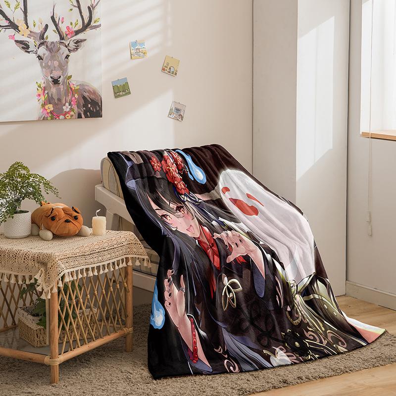 Cartoon Himan Yuanshen Series Double-Sided Flannel 3D Digital Printing Blanket Blanket