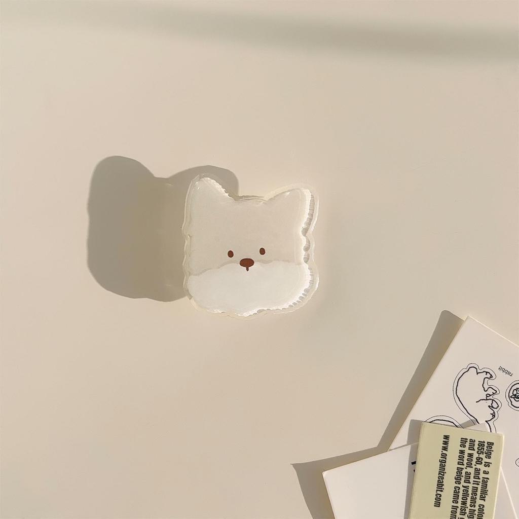 Ins Style Cute Pet Cartoon Magnetic Acrylic Phone Holder & Girly Heart Bracket