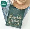 Barely Tolerable Floral Comfort Colors® Shirt Jane Austen Tshirt Pride and Prejudice T-shirt Bookish Quote Tee Literary Merch Booklover Gift