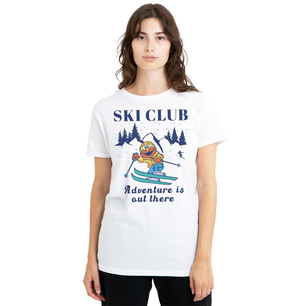 Sesame Street Womens/Ladies Ski Club Adventure Elmo T-Shirt