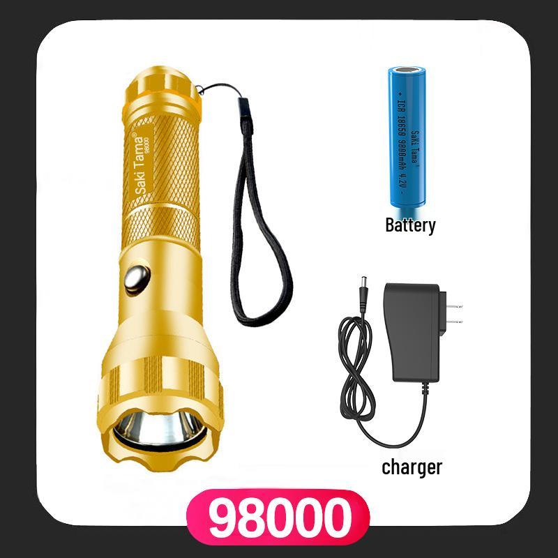 Special Forces Rechargeable Ultra-Bright Long-Range Flashlight for Outdoor, Patrol, Emergency, and Household Use