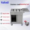 HKE Stainless Steel Mobile Seasoning Cart with Sliding Door