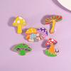 Colorful Mushroom Collection Enamel Brooches Cute Agaric Golden Pins For Backpack Bag Hat Jewelry Decoration