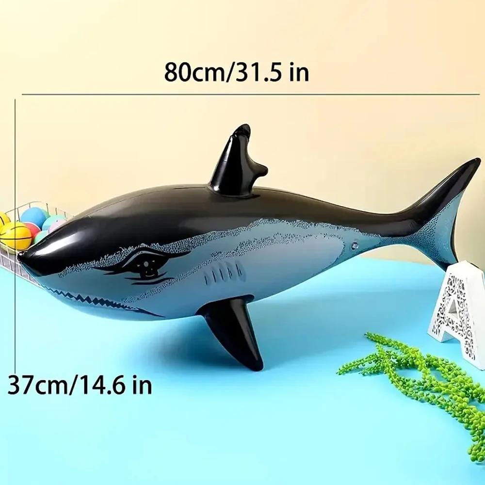 Inflatable Shark Float Beach Pool Party Swimming Water Game Fun Sports Inflatable Toy Holiday Vacation Gift For Home Outdoor