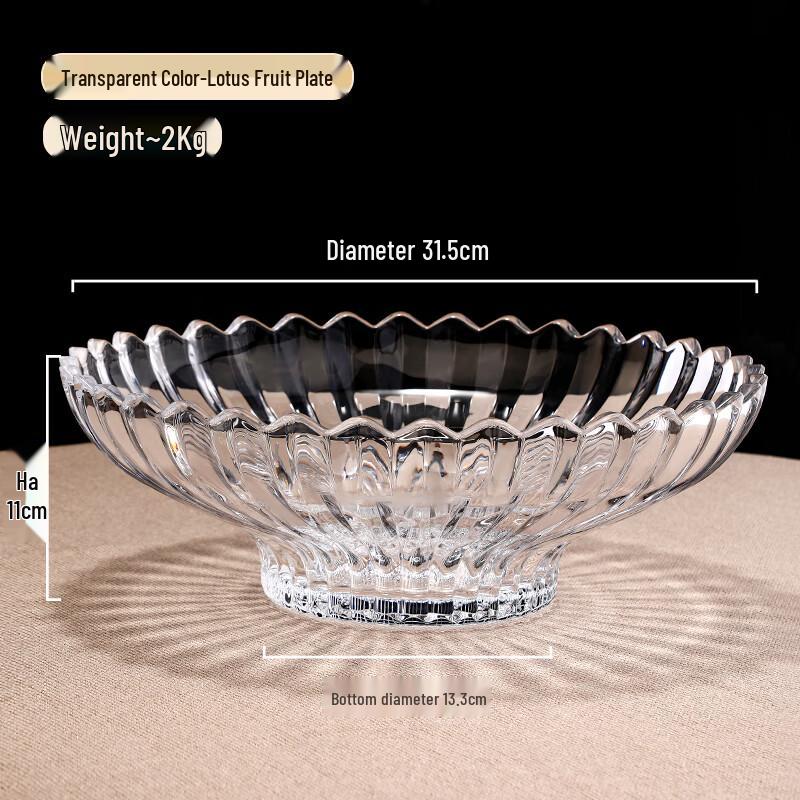 Zhinianhua Crystal Lotus Fruit and Candy Plate