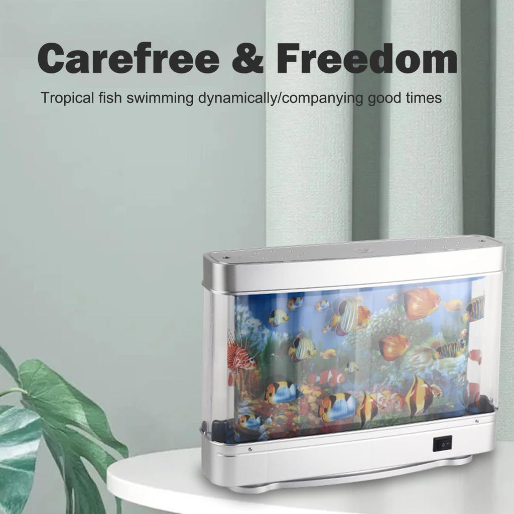 Aquarium Fish Simulation Lamp Imitation Aquarium Lamp LED Seascape Lamp Desktop Home Night Decoration Small Table Lamp Small Fish Lamp Gift for