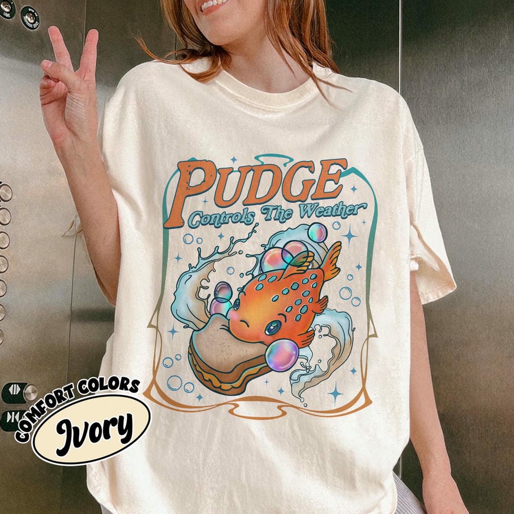 Lilo And Stitch Pudge Controls The Weather Comfort Y2K Unisex Top Magic Vintage Dark Academia Bookish Literary Shirt Streetwear S