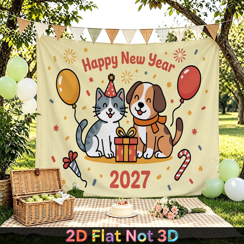 Party Backdrop New Year Flat Birthdays Weddings Showers Event Photo Background Front Door Decor