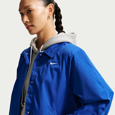 Nike Sportswear Jackets Women's Vintage Royal Blue Lapel Moderate