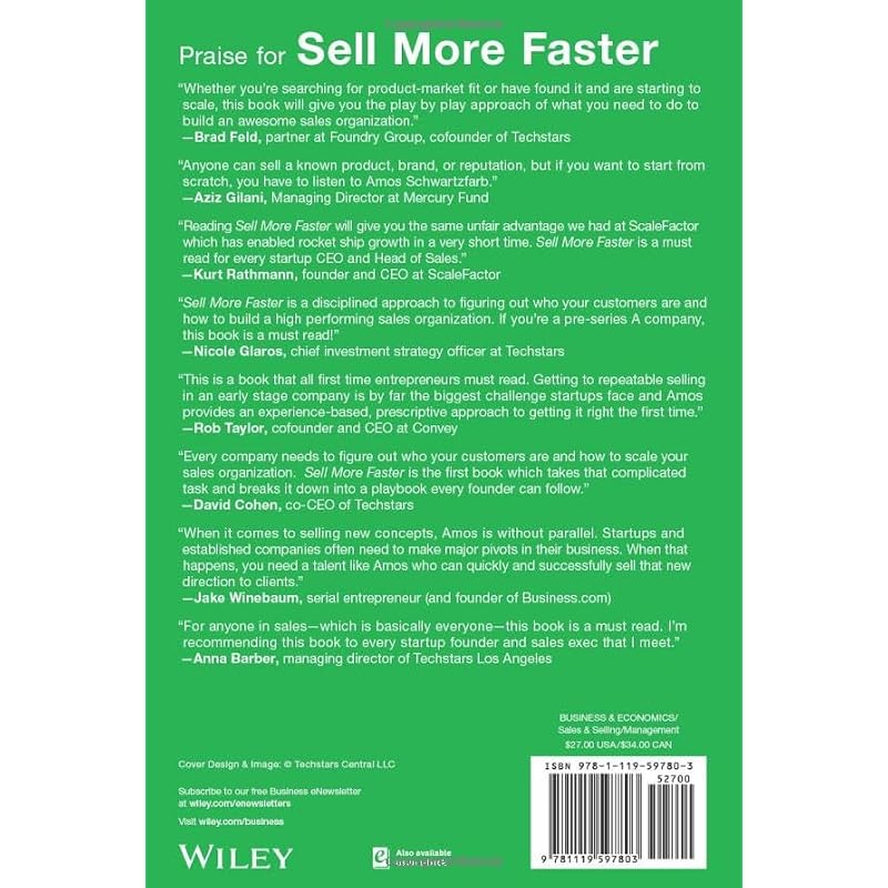 Sell More Faster: The Ultimate Sales Playbook for Startups (Techstars)