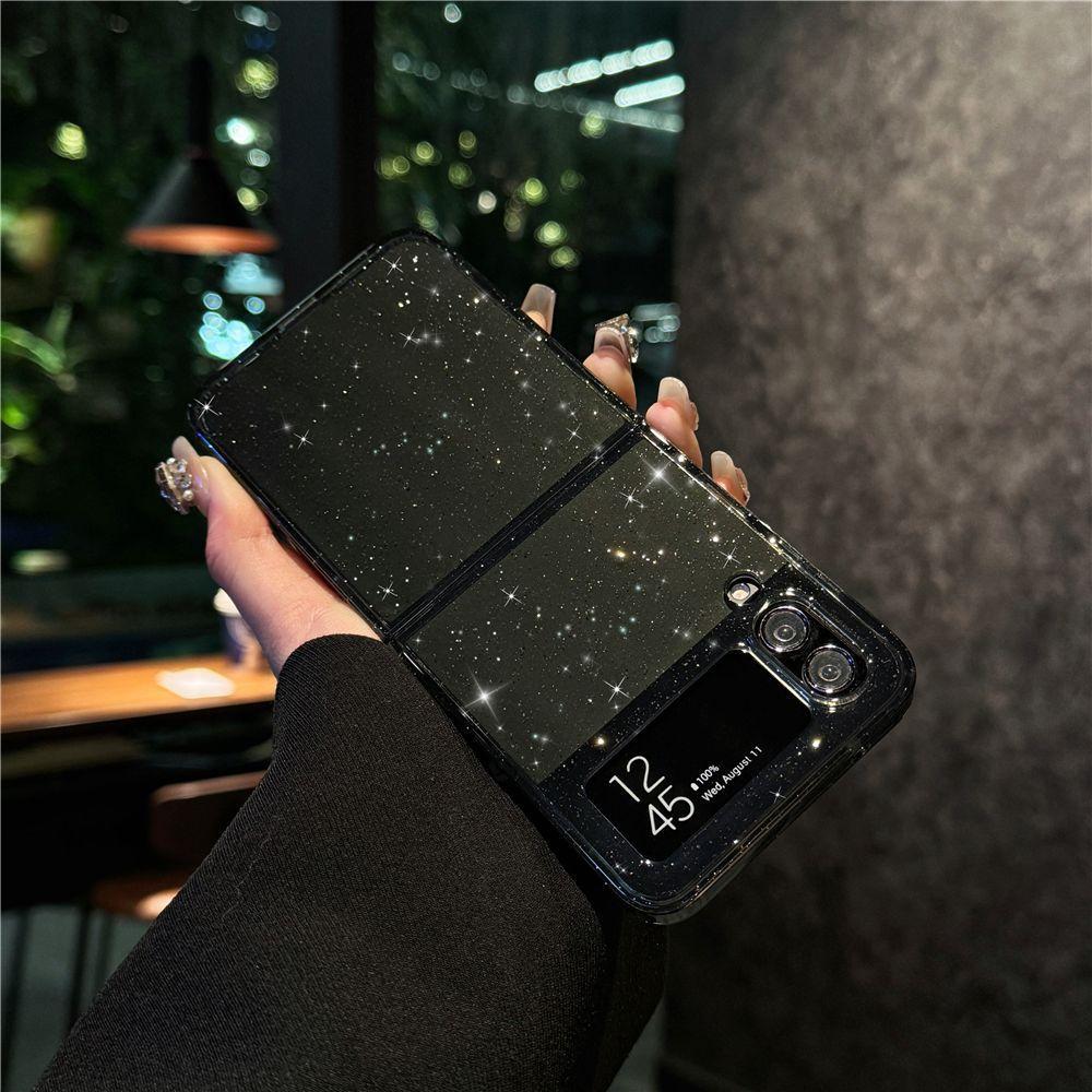 Applicable To Zflip5 Mobile Phone Case Folding and Colorful Samsung Galaxy Zflip4 Transparent Shell Gradient Magnetic Case