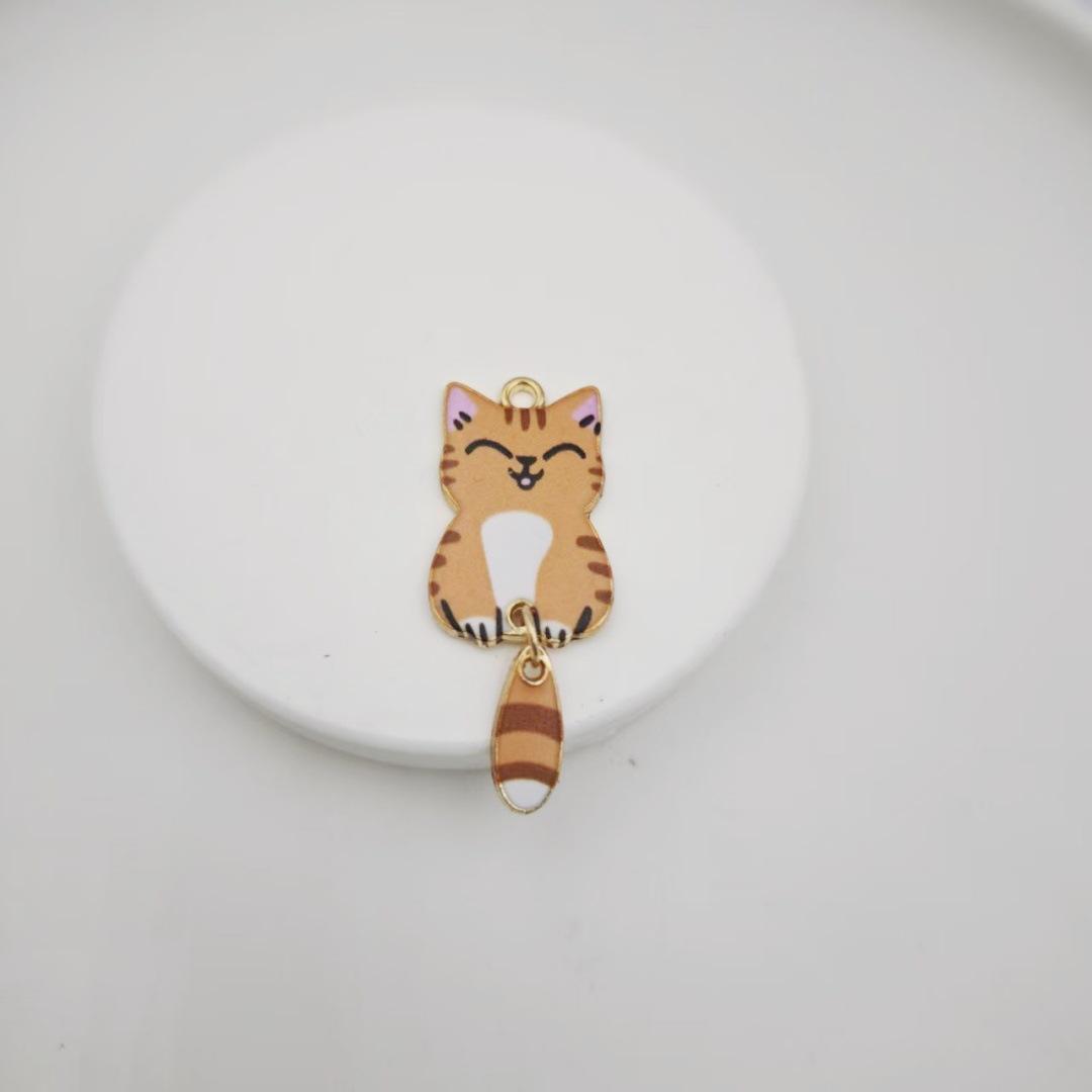 

Милый мультяшный кулон Кошачьи аксессуары Аксессуары для DIY One Size коричневый