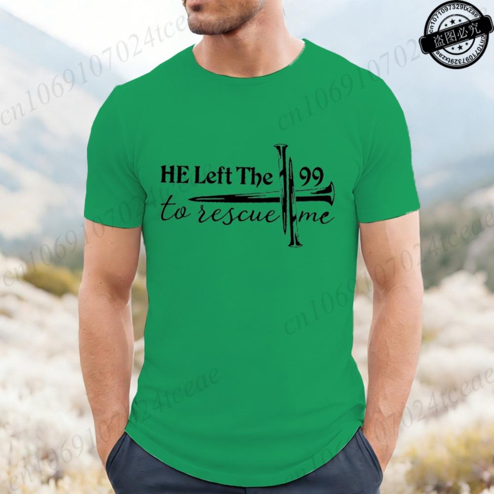 

Vintage T-shirts Oversized Men Tees Shirt Short Sleeve T-shirts for Male T-shirt He Left The 99 To Rescue Me Harajuku Clothing XXS