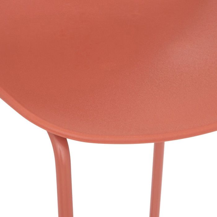 Set of 2 Atmosphera "Otac" Design Bar Stools - Terracotta