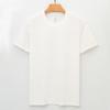 Long Velvet Cotton T-shirt Short-sleeved Round Neck Three-pin White T-shirt Men