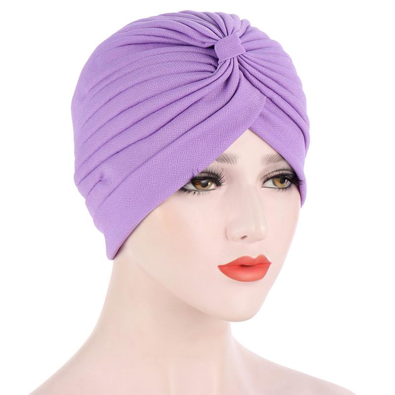 Cotton Solid Folds Pearl Muslim Turban Scarf  Women Islamic Inner Hijab Caps Arab Wrap Head  Femme Musulman Turbante Mujer