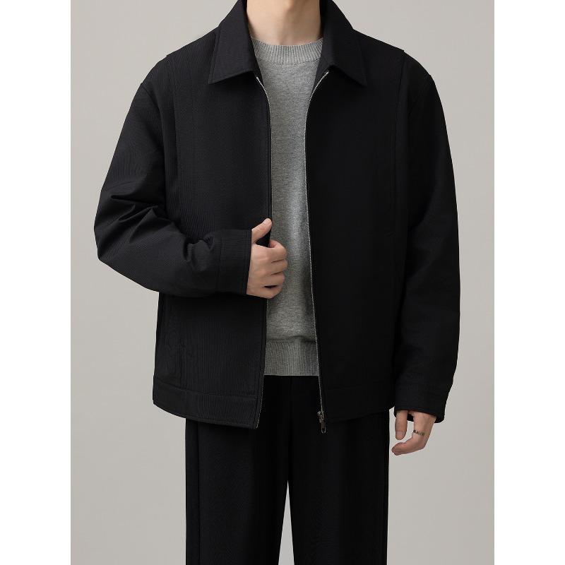 Frühling und Herbst Neue Herren Revers Executive Jacke Lässig Mode Vielseitiges Oberteil High-End Lockerer Mantel