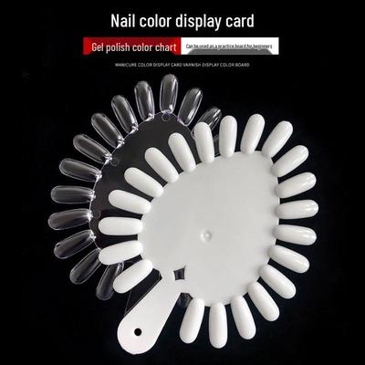 Herzförmiger Nagelkunst-Display: 21-Farben-Musterkarte für Nagellack und Gel