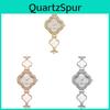 Fourleaf Clover Womens Alloy Quartz Watch With World Time Function For Casual Fashion