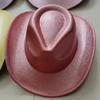 Silberfarbener Glitzer Cowboyhut Western cowboy Männer und Frauen Retro Party Bühnenparty Cowboyhut Outdoor Ritterhut Großhandel