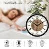 12-inch Plastic & Glass Wall Clock - Clique Clock (Silent Movement), Black