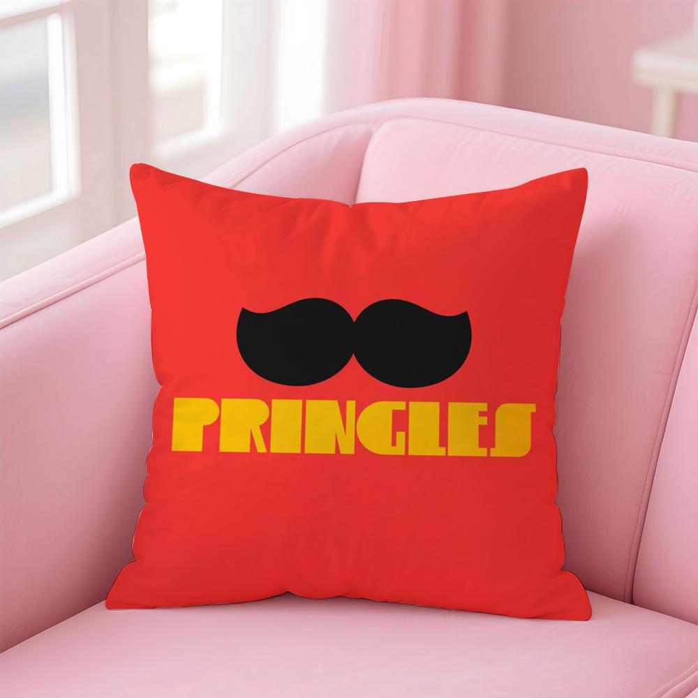 Classic P-Pringles Cushion Cover Comfortable Reversible Pillow Cover Ideal for Car Sofa Bedroom & Beyond
