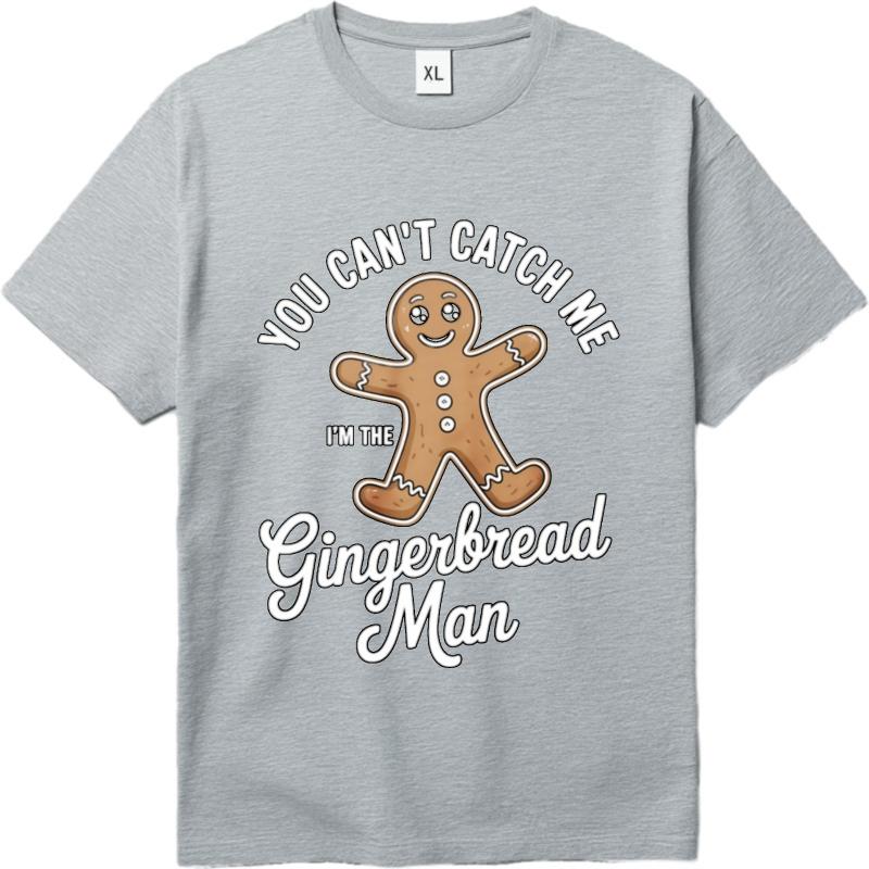 Workout Unisex Teeshirt Crew Neck T Shirt Unisex You Cant Catch Me Im The Gingerbread Anime For Him Top Tees Solid Color Tshirt