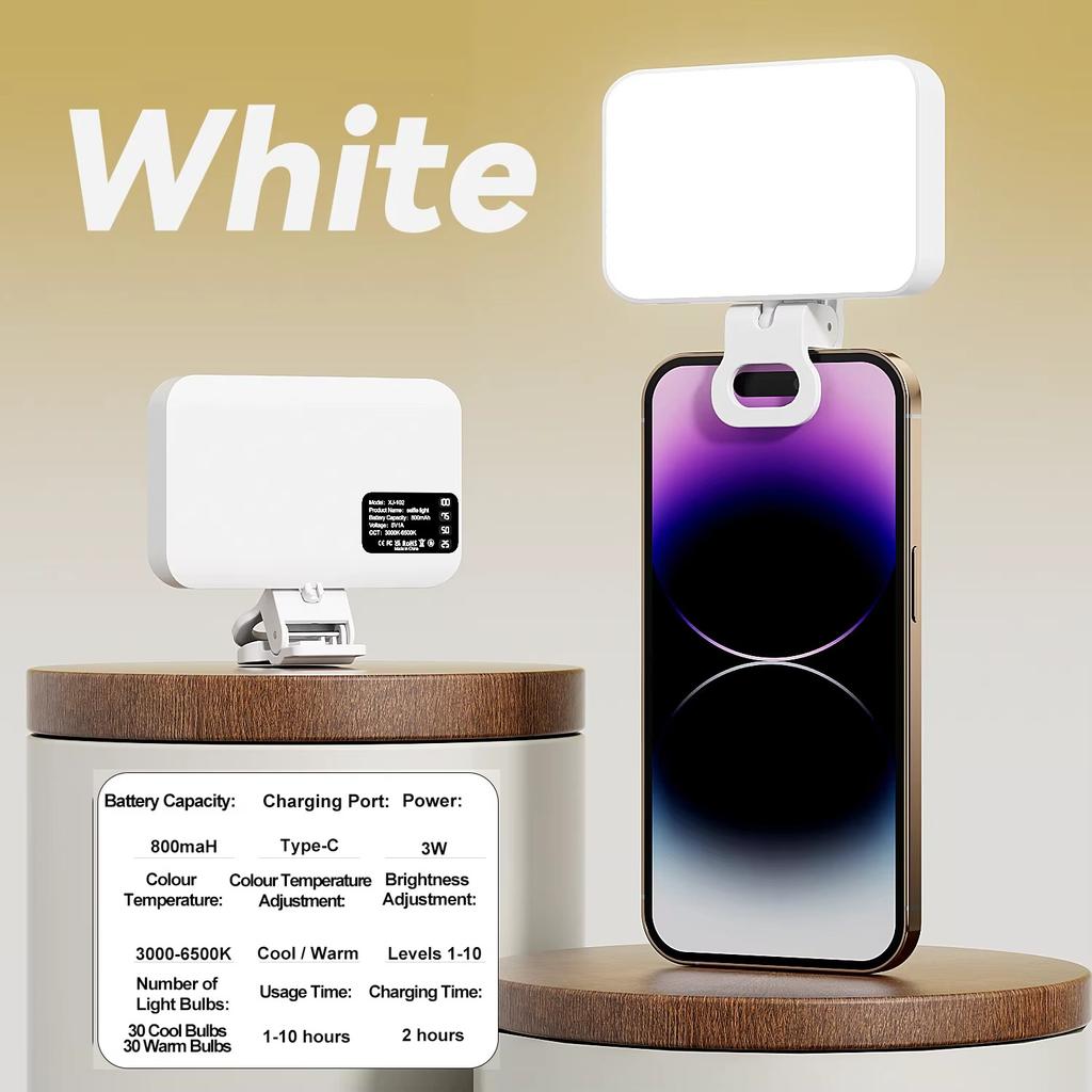 Iphone Samsung Ipad Telefon Dizüstü Bilgisayar Fotoğraf Video Fotoğrafçılık İçin LED Selfie Halka Işığı Klipsli Flaş Dolgu Lambası