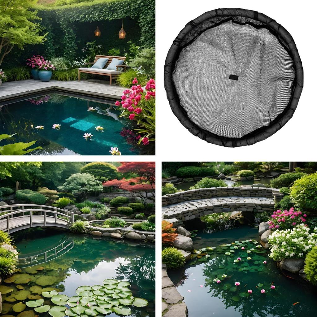 17,7" Runder Schwimmende Pflanzenkorral Feines Netz Schwimmende Teichbarriere Flora Fischschutz Mit Hebering Schwimmendes Isolationsnetz