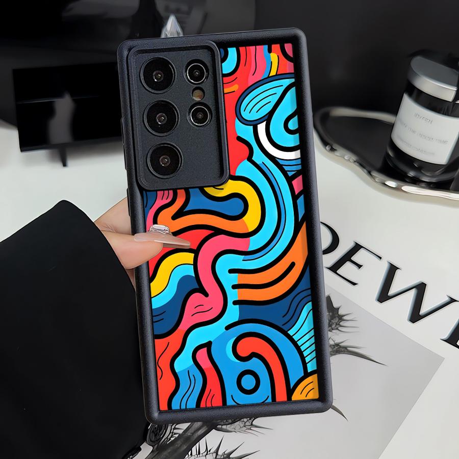 Phone Cover Case for Samsung Galaxy S26 Ultra S25 Edge S25 S20FE S24Ultra S23 FE S21 S22 S24 Plus Trendy Graffiti Art