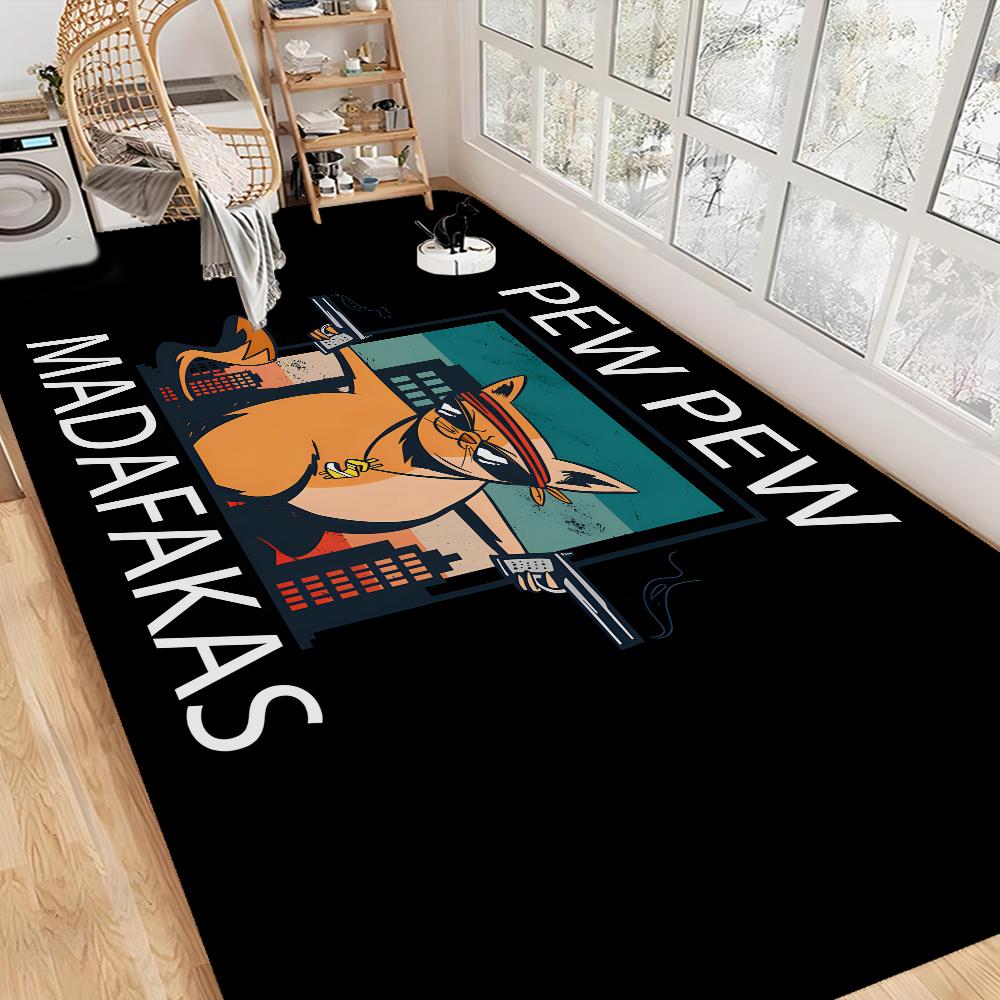 MADAFAKAS Teppichmuster Eingangstürmatte Waschbar Rutschfest Wohnzimmer Sofa Stühle Bereichsmatte Küche Willkommen Fußmatte