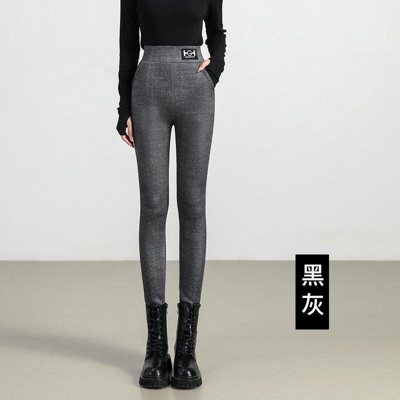 

Мужские хлопковые брюки, женские леггинсы из овечьей шерсти, зимние с высокой посадкой, облегающие и тонкие, черные, с маленькими штанинами, хлопковые брюки большого размера 3XL/suggestion [145-80kg]