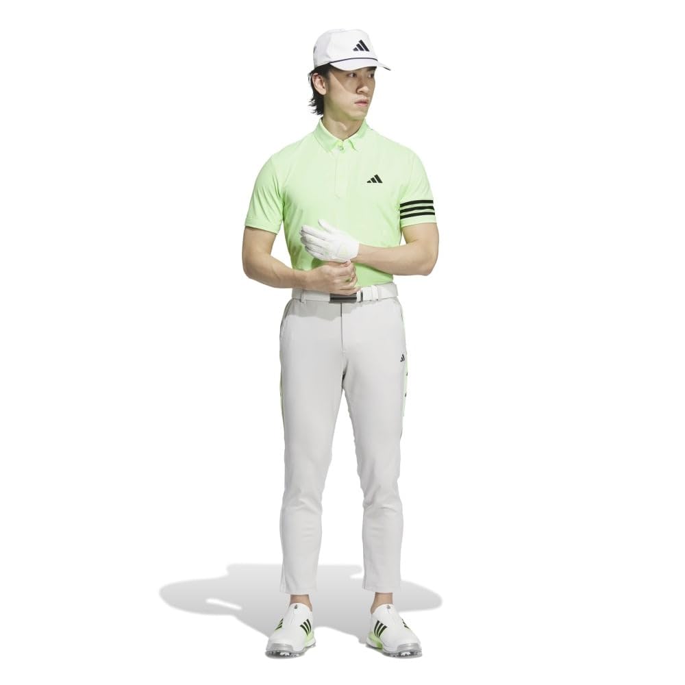 Golf 3 Stripes Mesh Vent Polo Green Spark [Adidas Golf] Men's
