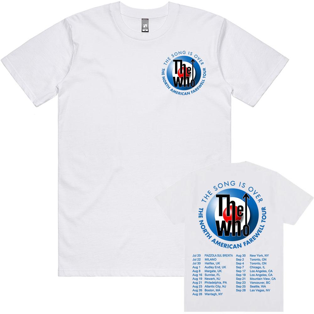 The Who The Song Is Over Tour 2025 T-shirt Graficzny Zespół Rockowy Unisex Streetwear Bawełna Męski Damski T-shirt Nadruk Odzież Koszulka