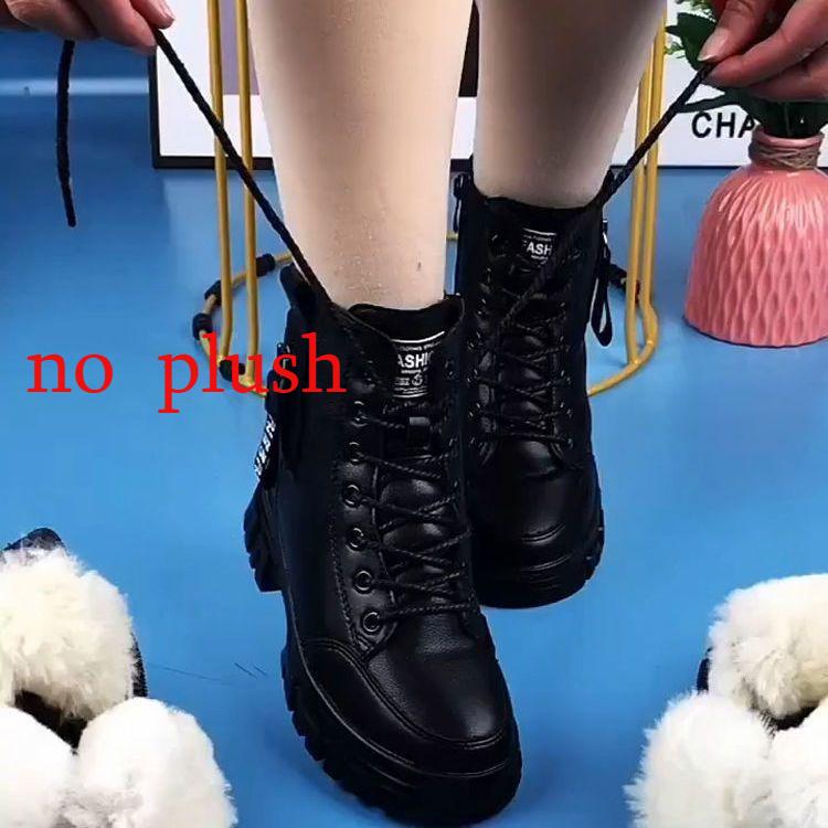 

Жіночі туфлі на танкетці з ремінцем спереду, потовщені теплі та зручні снігові чоботи 40 чорний