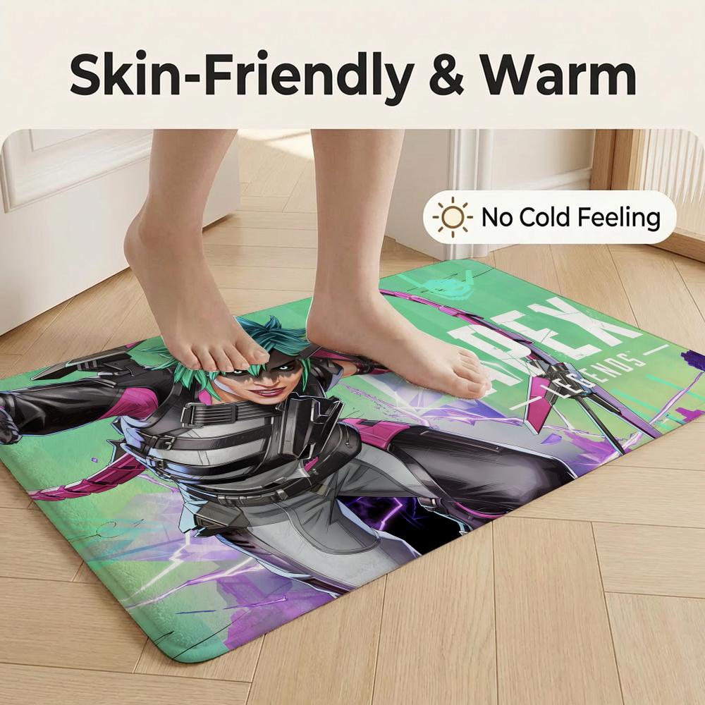 Anime Cool Hot A-Apex L-Legend Floor Mat Flannel Door Mat Non-Slip Bedroom Living Room Home Decor
