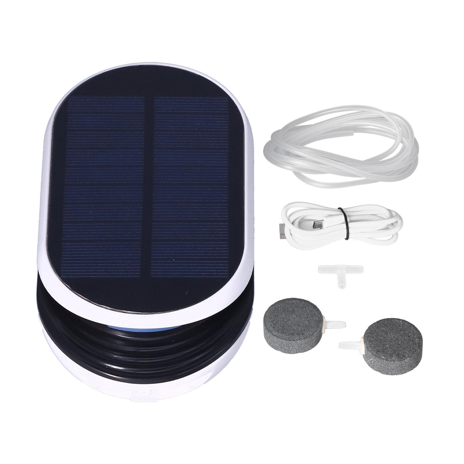 

USB Air Pump Solar Aquarium Air Pump with 3 Working Modes Portable and Environmentally Friendly for