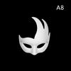 Anime Foxes Mask Japanese Cosplay Rave Håndmalt Anime Demon Slayer Half Face Cat Masks Halloween Dress Up Festival rekvisita