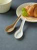 Biodegradable Rice Husk Chinese-Style Spoon: Disposable, Food-Grade for Porridge, Soup, Condiments, Dessert, and Takeout.