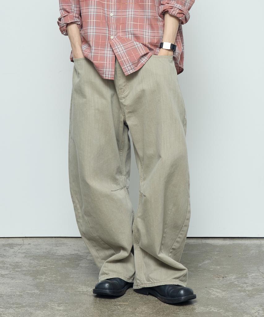 BALLUTE Garments Dying Curved Pants