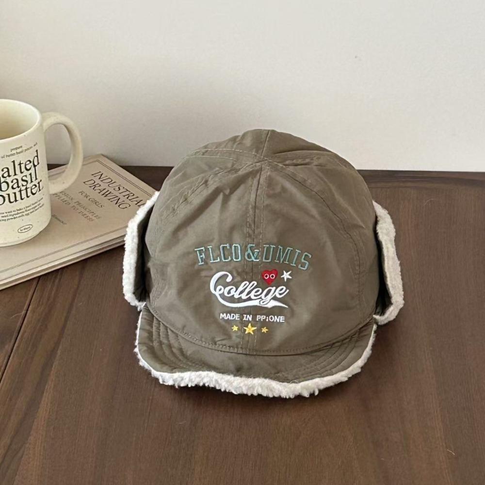 Faux Fur Beanies Cap Ear-Protection Plush Baseball Cap New Warm Plush Hat Outdoor