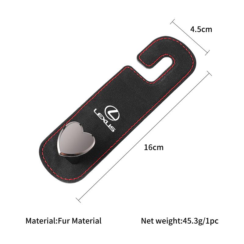 Car Seat Back Single Hook Heart Shaped Pothook For Lexus CT ES GS NX IS250 CT200h IS300h ES300h RX400h NX300h IS200 AEP1