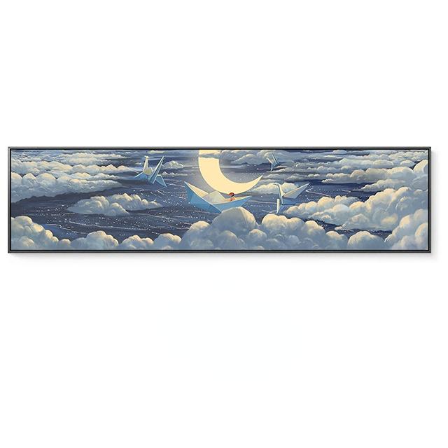 Fantasy Bedside Jednorožec Zasněný plakát a obrazy na plátně Nodic Style Wall Art Plakáty do obývacího pokoje Ložnice Galerie