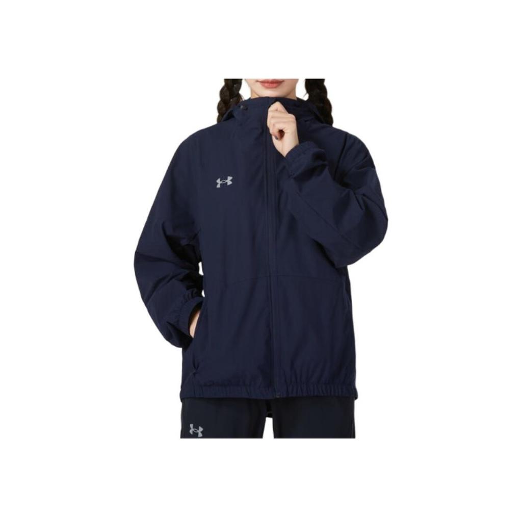 Under Armour Windproof Zip-Up Hooded Long Sleeve Jacket Unisex Jackets Blue 24500401-409